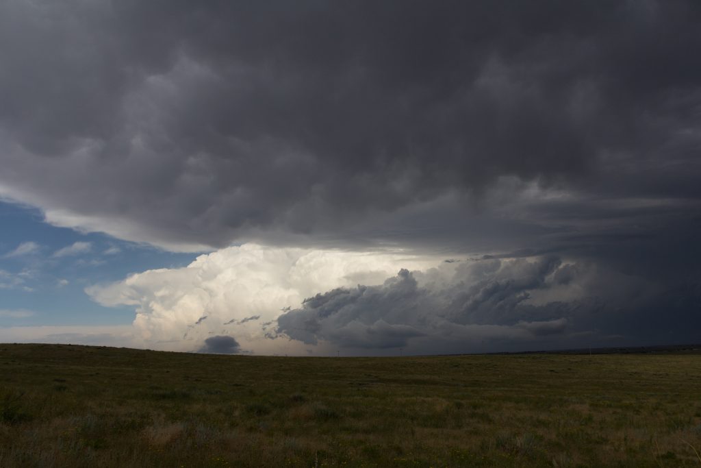 There's that cell north of us racing away. These things were scraping the ground.