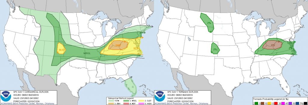 6-23-16 SPC Outlook