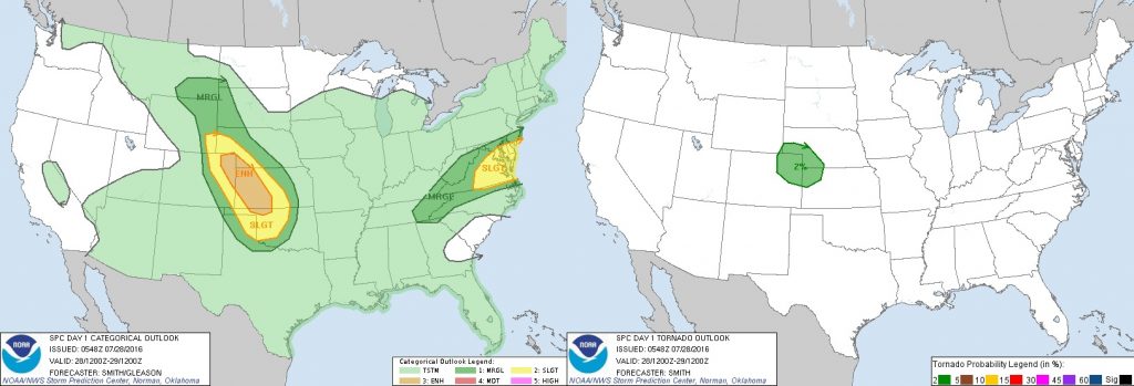 Ahh yes, my usual SPC Outlook picture. Here's the one I looked at the night before. We'll be diving into these pictures more today.