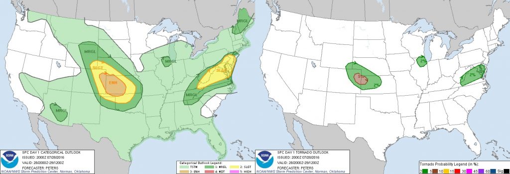 7-29-2016 SPC Outlook at 2000z